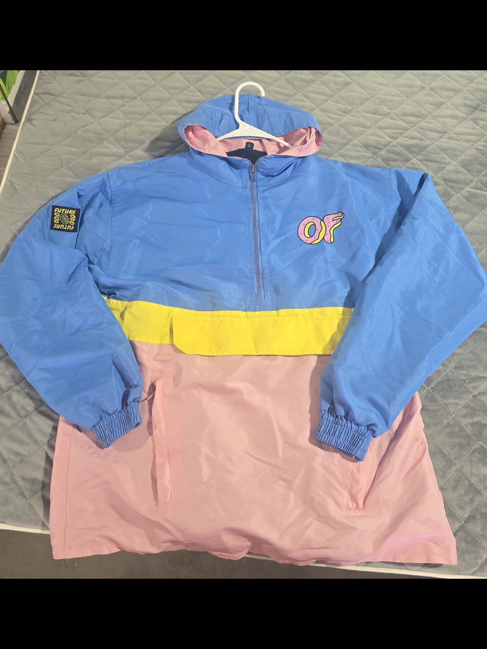 Odd Future Blue Yellow Pink Colorblock Windbreaker